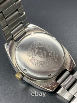 1970's Vintage Sorna Disk Watch Blue Space Age Digital Jump Hour Swiss 38mm Rare