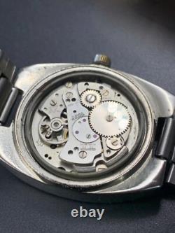 1970's Vintage Sorna Disk Watch Blue Space Age Digital Jump Hour Swiss 38mm Rare