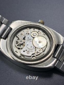 1970's Vintage Sorna Disk Watch Blue Space Age Digital Jump Hour Swiss 38mm Rare