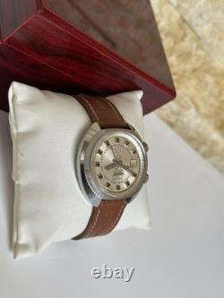 1970's Vintage Velis Alarm Men's Wristwatch Swiss Made Date 41mm Rare Working