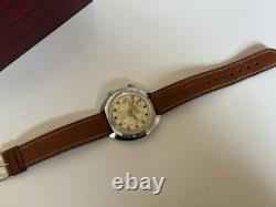 1970's Vintage Velis Alarm Men's Wristwatch Swiss Made Date 41mm Rare Working