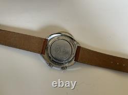 1970's Vintage Velis Alarm Men's Wristwatch Swiss Made Date 41mm Rare Working