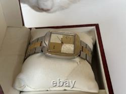 1970's Vintage Wyler Vetta Automatic Watch Two-tone Date 35mm Squared Swiss Rare