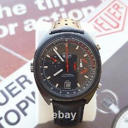 1970s Heuer Monza Rare Vintage TAG Racing Chrono Watch 150.501 Swiss Mens
