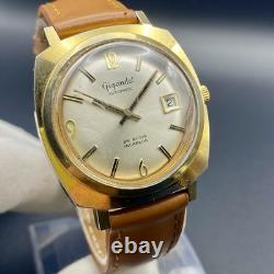 1970s Vintage Watch Gigandet Automatic Men's Swiss Made Very Rare Gold Tone