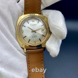 1970s Vintage Watch Gigandet Automatic Men's Swiss Made Very Rare Gold Tone