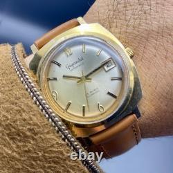 1970s Vintage Watch Gigandet Automatic Men's Swiss Made Very Rare Gold Tone
