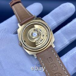 1970s Vintage Watch Gigandet Automatic Men's Swiss Made Very Rare Gold Tone