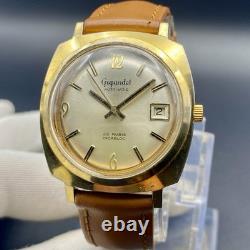 1970s Vintage Watch Gigandet Automatic Men's Swiss Made Very Rare Gold Tone
