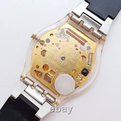 2001 gold Tone Swatch Skin Swiss Made Watch for Women Rare Vintage Swiss Watches