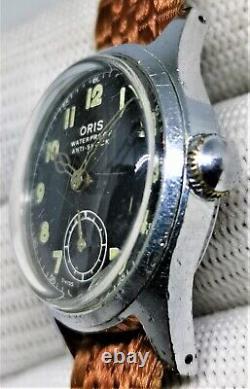 30.5 mm Rare 1960s ORIS Sub Second Cal 581KIF Vintage Watch Swiss Made