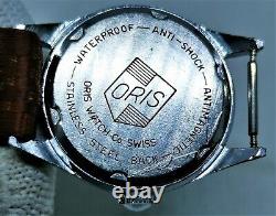 30.5 mm Rare 1960s ORIS Sub Second Cal 581KIF Vintage Watch Swiss Made