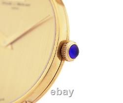 30mm Rare Vintage Baume & Mercier 55121 Swiss Manual Wind 14kt Ygold Wrist Watch