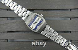 70's vintage watch mens swiss Valgine automatic 25j Eta 2789 rare design steel