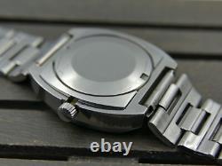 70's vintage watch mens swiss Valgine automatic 25j Eta 2789 rare design steel