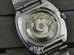 70's vintage watch mens swiss Valgine automatic 25j Eta 2789 rare design steel