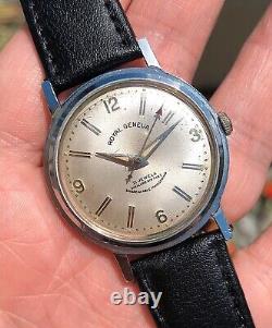 ACCRO Royal Geneva Vintage Watch Art Deco Military Sector Dial 1950s Swiss Rare