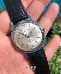 ACCRO Royal Geneva Vintage Watch Art Deco Military Sector Dial 1950s Swiss Rare