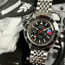 AERO Watch 60s Vintage Pilots Chronograph Watch Swiss Valjoux 7733 39mm Rare