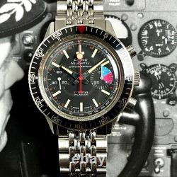 AERO Watch 60s Vintage Pilots Chronograph Watch Swiss Valjoux 7733 39mm Rare