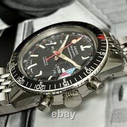AERO Watch 60s Vintage Pilots Chronograph Watch Swiss Valjoux 7733 39mm Rare