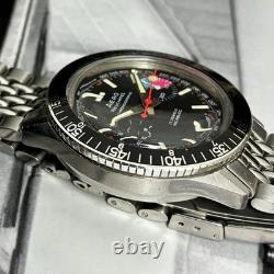AERO Watch 60s Vintage Pilots Chronograph Watch Swiss Valjoux 7733 39mm Rare