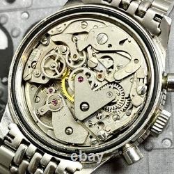 AERO Watch 60s Vintage Pilots Chronograph Watch Swiss Valjoux 7733 39mm Rare