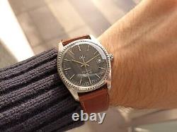 ALFA AUTOMATIC BLACK DIAL ETA 2783 SWISS MADE VINTAGE RARE Mens WATCH