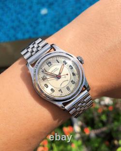 ARISTO Vintage Military Mens Swiss Watch c. 1940s Art Deco Patina Rare VTG