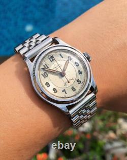 ARISTO Vintage Military Mens Swiss Watch c. 1940s Art Deco Patina Rare VTG