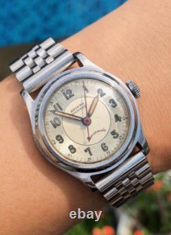 ARISTO Vintage Military Mens Swiss Watch c. 1940s Art Deco Patina Rare VTG