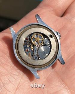 ARISTO Vintage Military Mens Swiss Watch c. 1940s Art Deco Patina Rare VTG