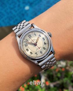 ARISTO Vintage Military Mens Swiss Watch c. 1940s Art Deco Patina Rare VTG