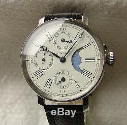 AVICTIME Wristwatch with rare swiss movement MOON PHASE CALENDAR COMPLICATION