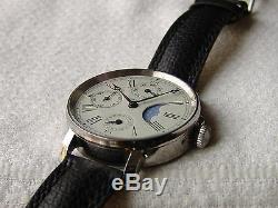 AVICTIME Wristwatch with rare swiss movement MOON PHASE CALENDAR COMPLICATION