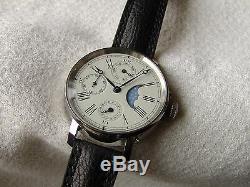 AVICTIME Wristwatch with rare swiss movement MOON PHASE CALENDAR COMPLICATION