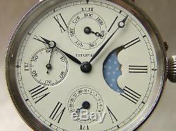 AVICTIME Wristwatch with rare swiss movement MOON PHASE CALENDAR COMPLICATION