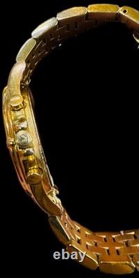 Accutron Swiss Chronograph Watch All Golden 27b14 Rare Vintage Watch