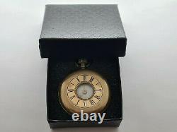 Antique 1905 Swiss Made Half Hunter Gold Plated Pocket Watch VGC Box Rare