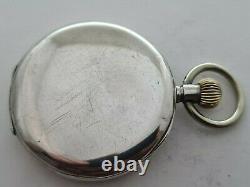 Antique 1930 Swiss Made Half Hunter Solid Silver Pocket Watch Working Rare