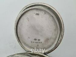 Antique 1930 Swiss Made Half Hunter Solid Silver Pocket Watch Working Rare