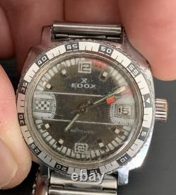 Antique Rare Edox Swiss Vintage Automatic Sport Watch