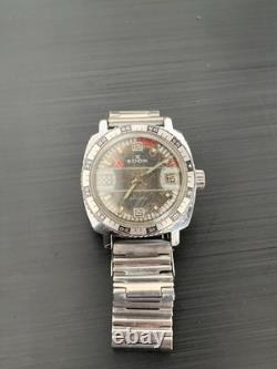 Antique Rare Edox Swiss Vintage Automatic Sport Watch