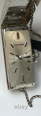 Antique Vintage Longines Platinum & Diamonds Watch 1930s 17 Jewels Swiss RARE