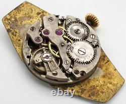 Antique/Vintage Rare Gold Watch 14K Gold Swiss 14K Gold Bracelet Runs 40mm Case