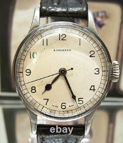 Antique Vintage Rare Swiss 1943 Longines 6b/159 Military Ww2 Raf Pilots Watch