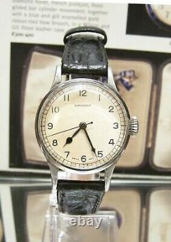 Antique Vintage Rare Swiss 1943 Longines 6b/159 Military Ww2 Raf Pilots Watch