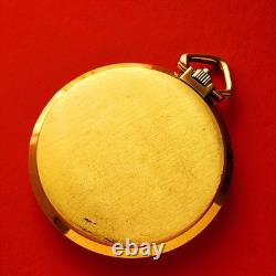 Arnex Flat Line Pocket Watch Michelob Beer Signed Case Rare Vintage Swiss