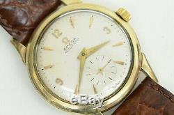 Auth Omega Vintage Watch Automatic Sub Second Date 10K GP Mens Swiss 1952 RARE