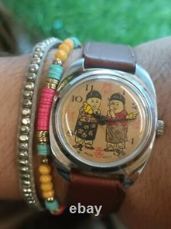 Authentic Swiss Manual Winding Rare Men's Mint Condition Vintage Watch